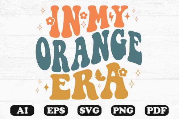 In My Orange Era Retro Wavy Svg T-shirt