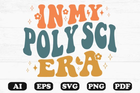 In My Poly Sci Era Retro Wavy Svg T-shir