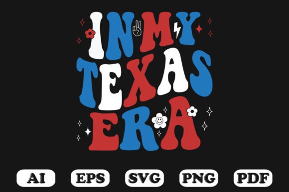 In My Texas Era Retro Wavy Svg