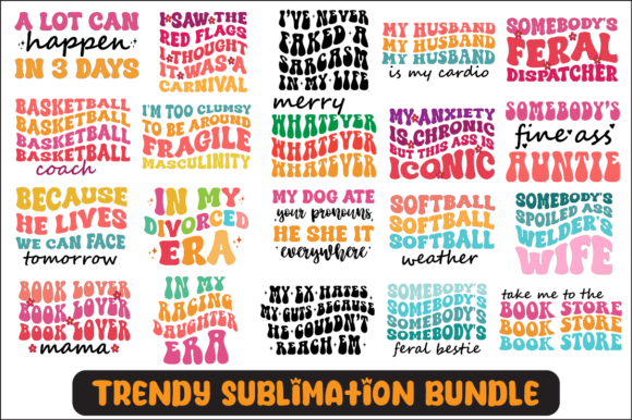Trendy Svg Sublimation Design Bundle